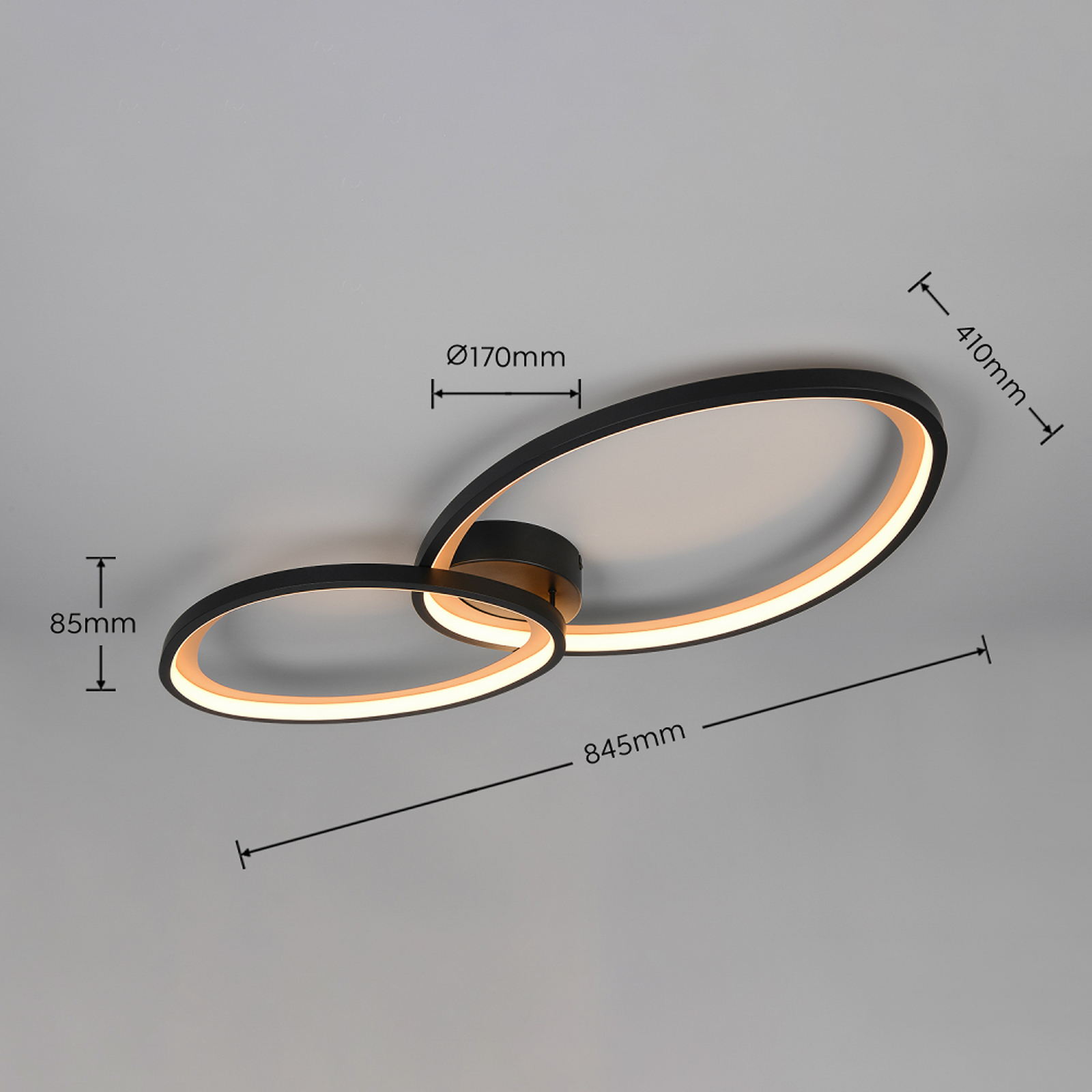 LED griestu lampa „Sivo“, garums 84 cm, matēti melna, metāls, CCT LED griestu lampa „Sivo“, garums 84 cm, matēti melna, metāls, CCT