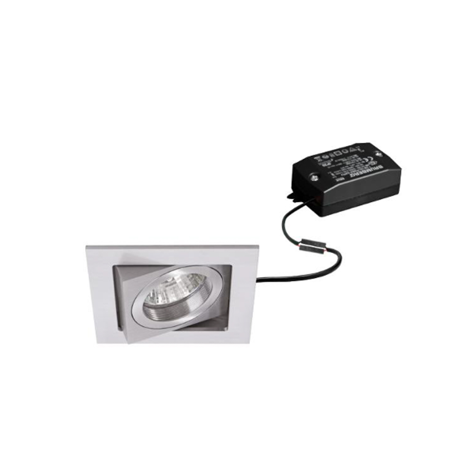 BRUMBERG LED recessed spotlight Abran, aluminium matt, swivel-mounted