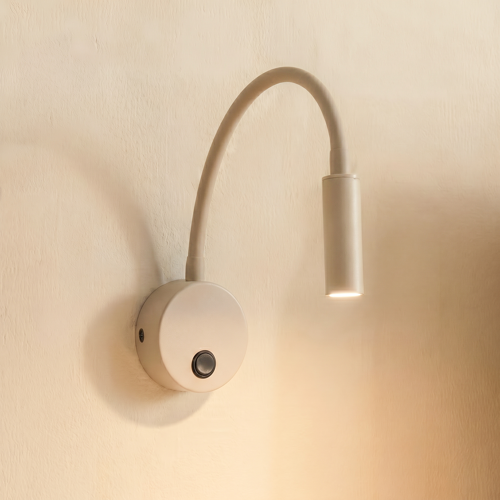 Vägglampa Lagos, sand/svart, G9, höjd 45 cm, metall