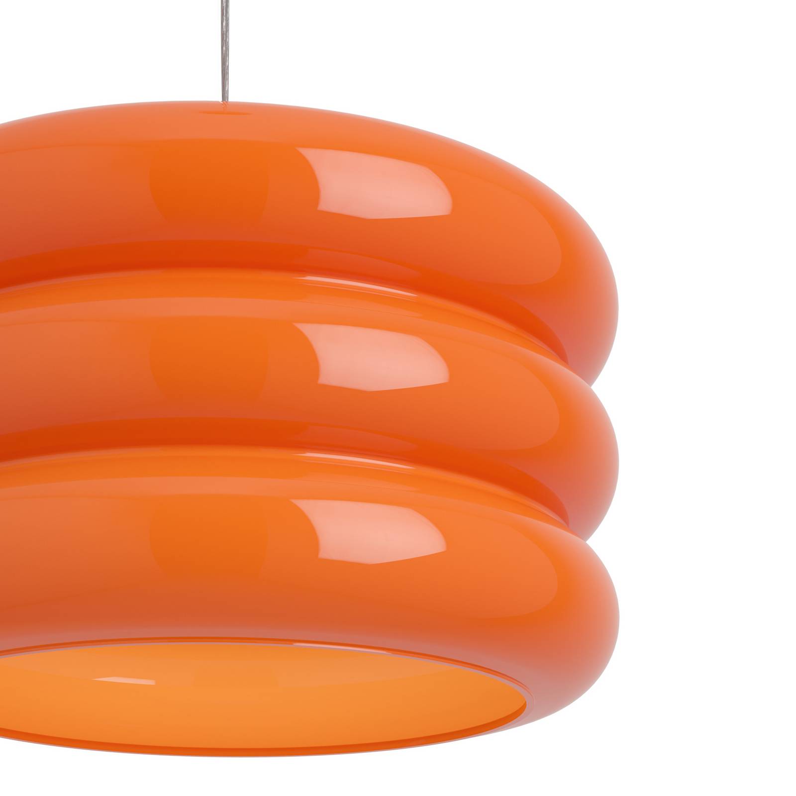 Żyrandol Tortora, pomarańczowa, Ø 30 cm, szkło, E27