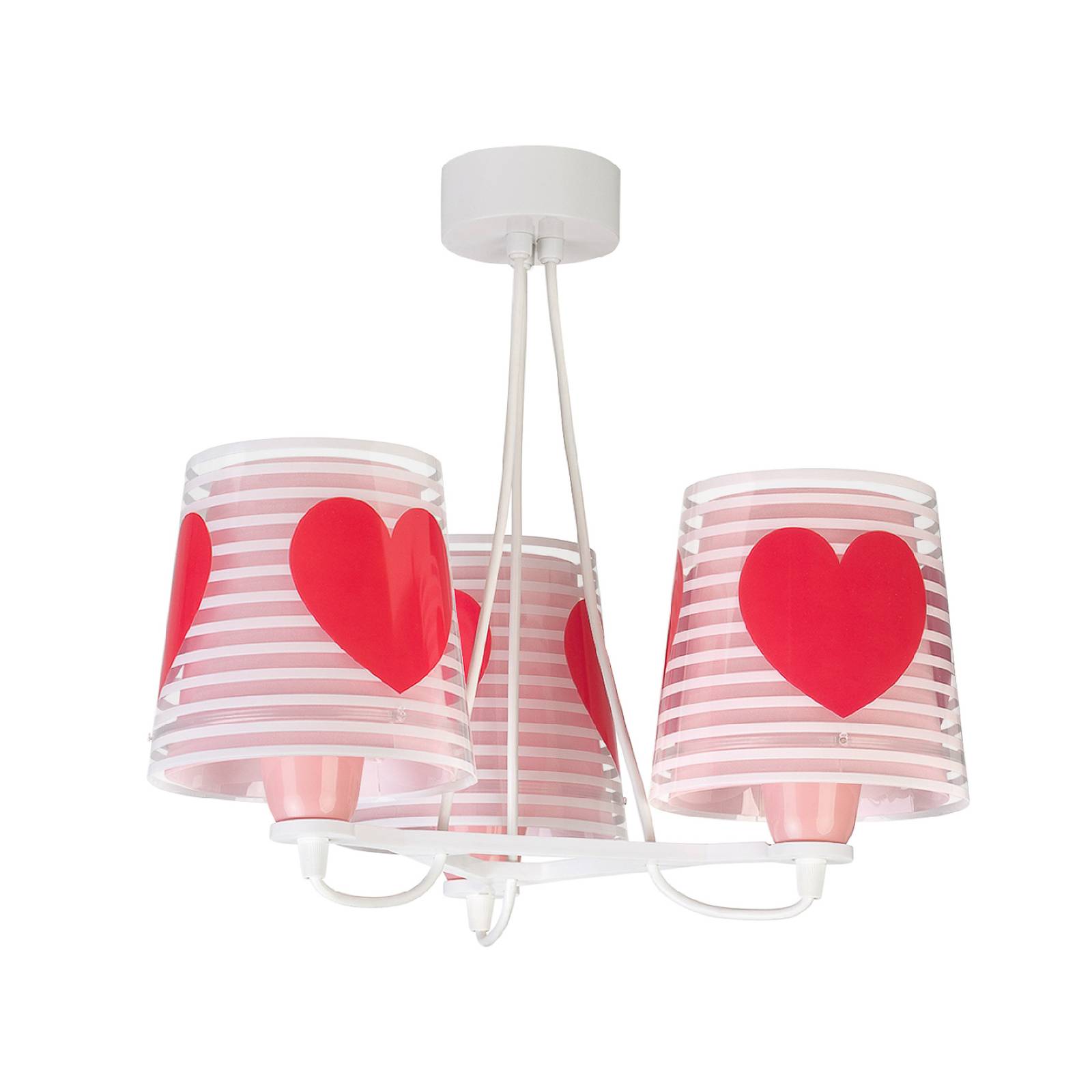 Hänglampa för barnrum Light Feeling, 3 lampa, rosa