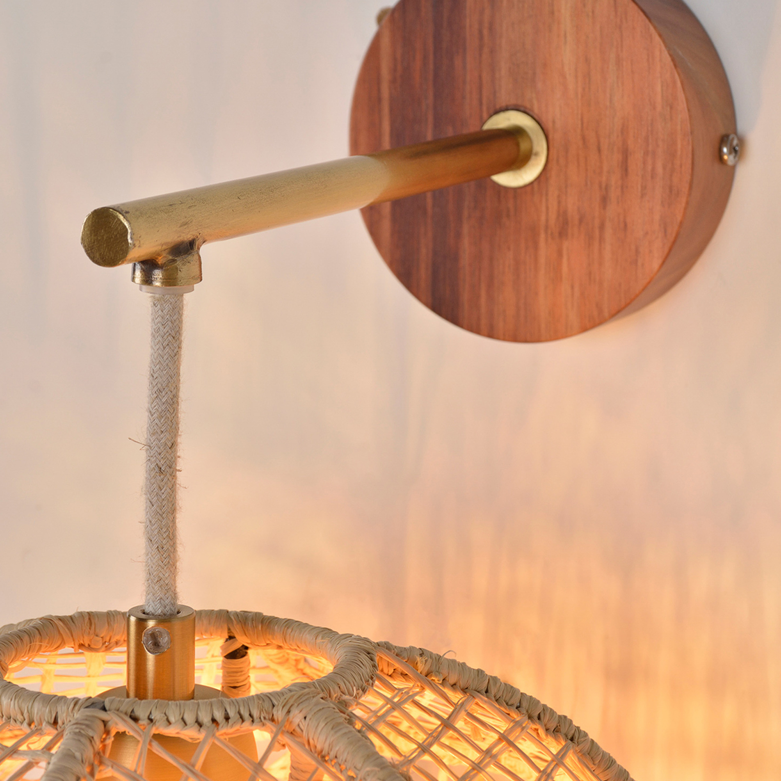 MARKET SET Odyssée zidna svjetiljka od palminog vlakna Ø28cm