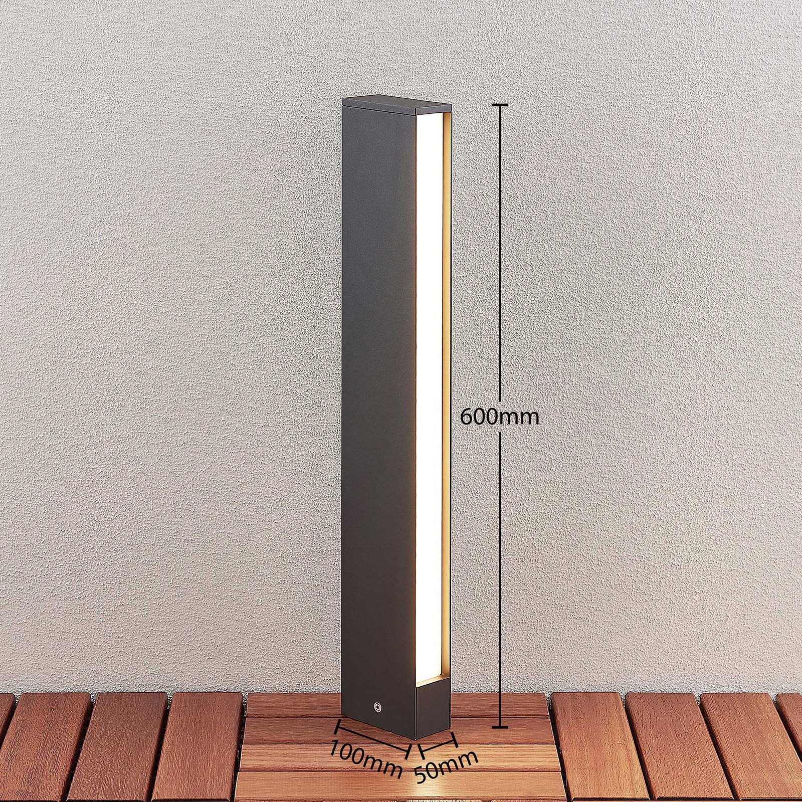 Lirka 1 Utendørs Hage Lampe Dark Grey/White - Lucande