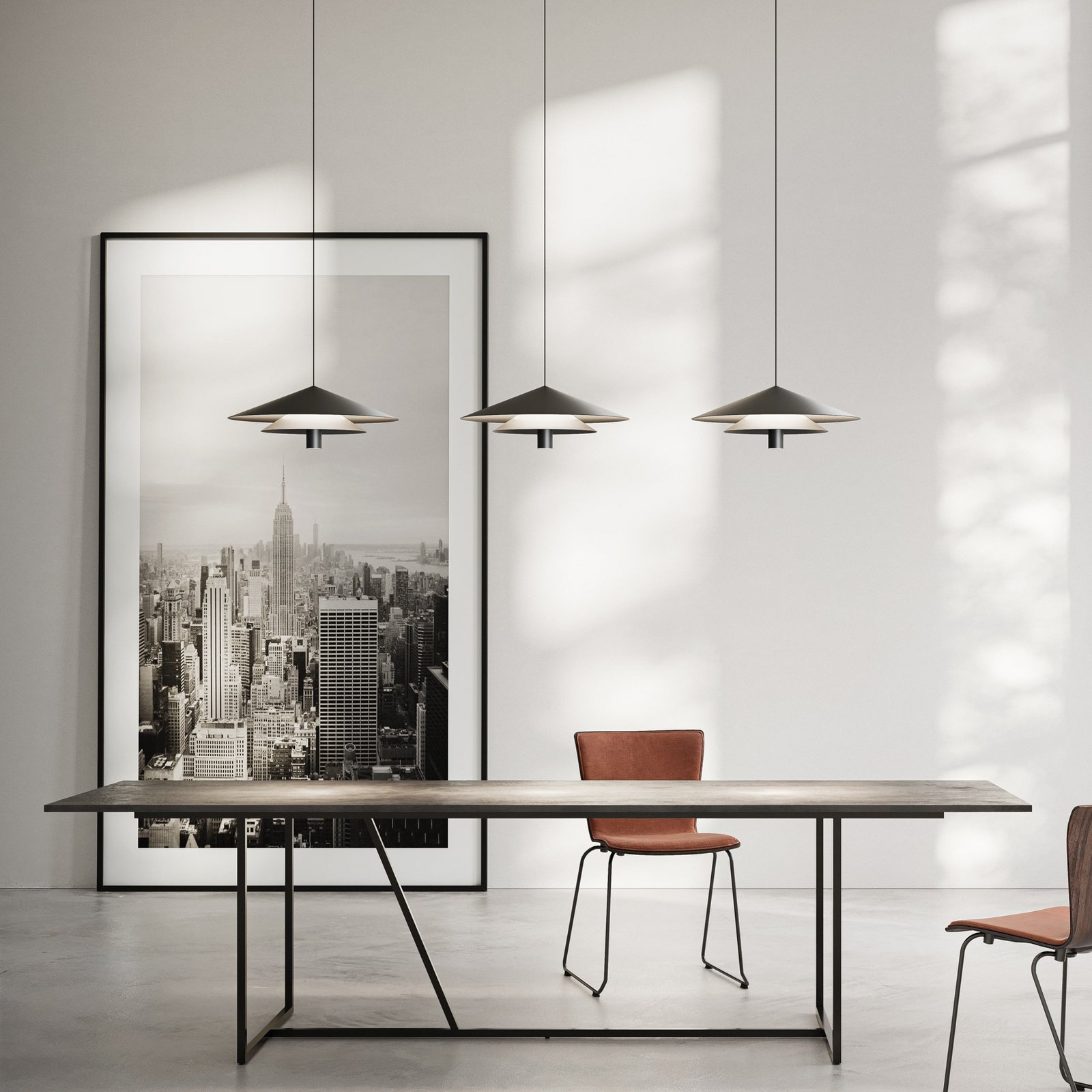 Karman LED pakabinamas šviestuvas ASSO, juodas, metalas, Ø 42 cm