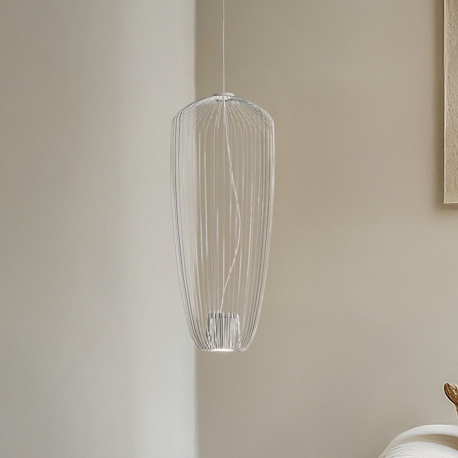 Candeeiro suspenso Pumpkin S, cinzento claro, Ø 27 cm, metal, GU10