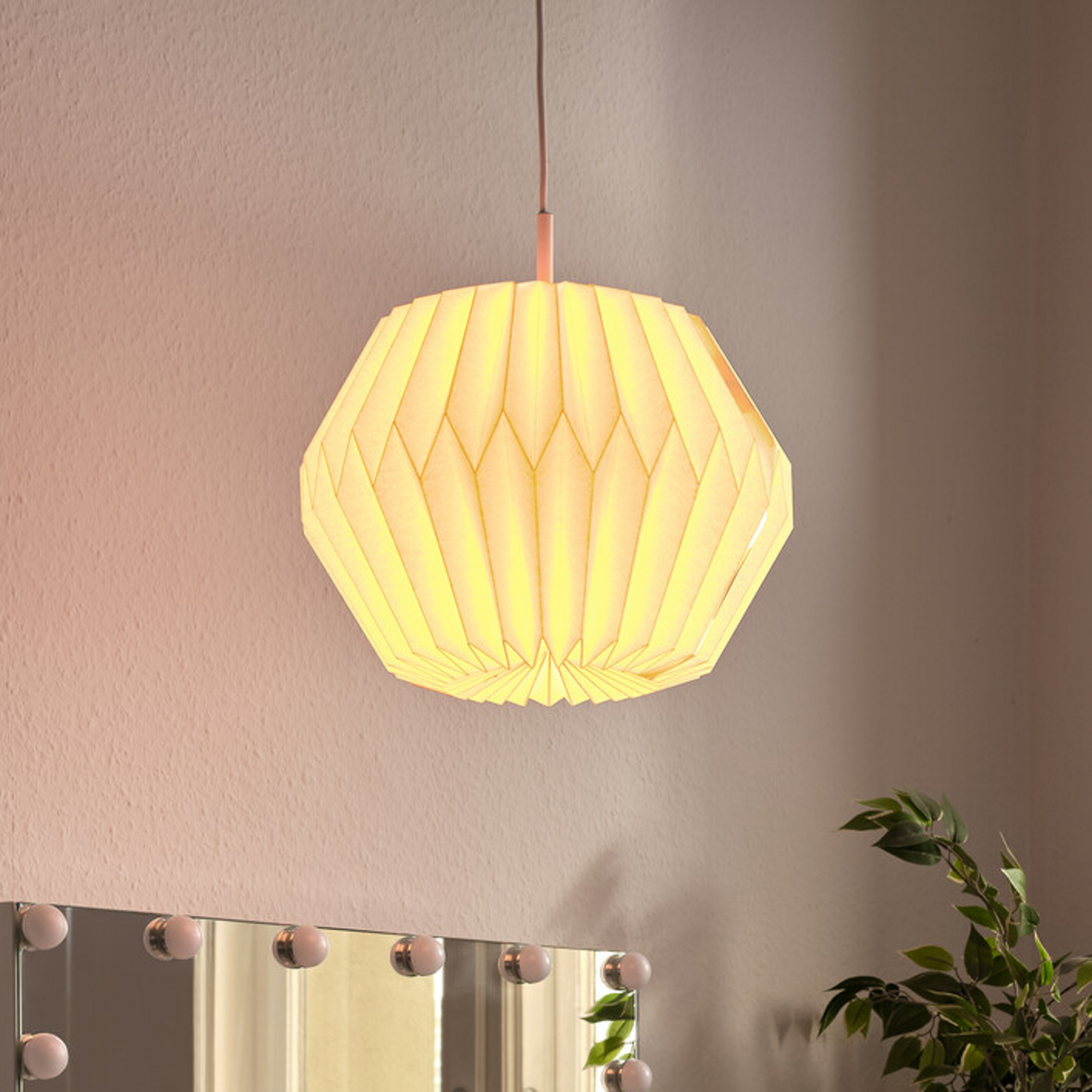 OSRAM hengelampe Decor Paper Gem, hvit, papir, E27