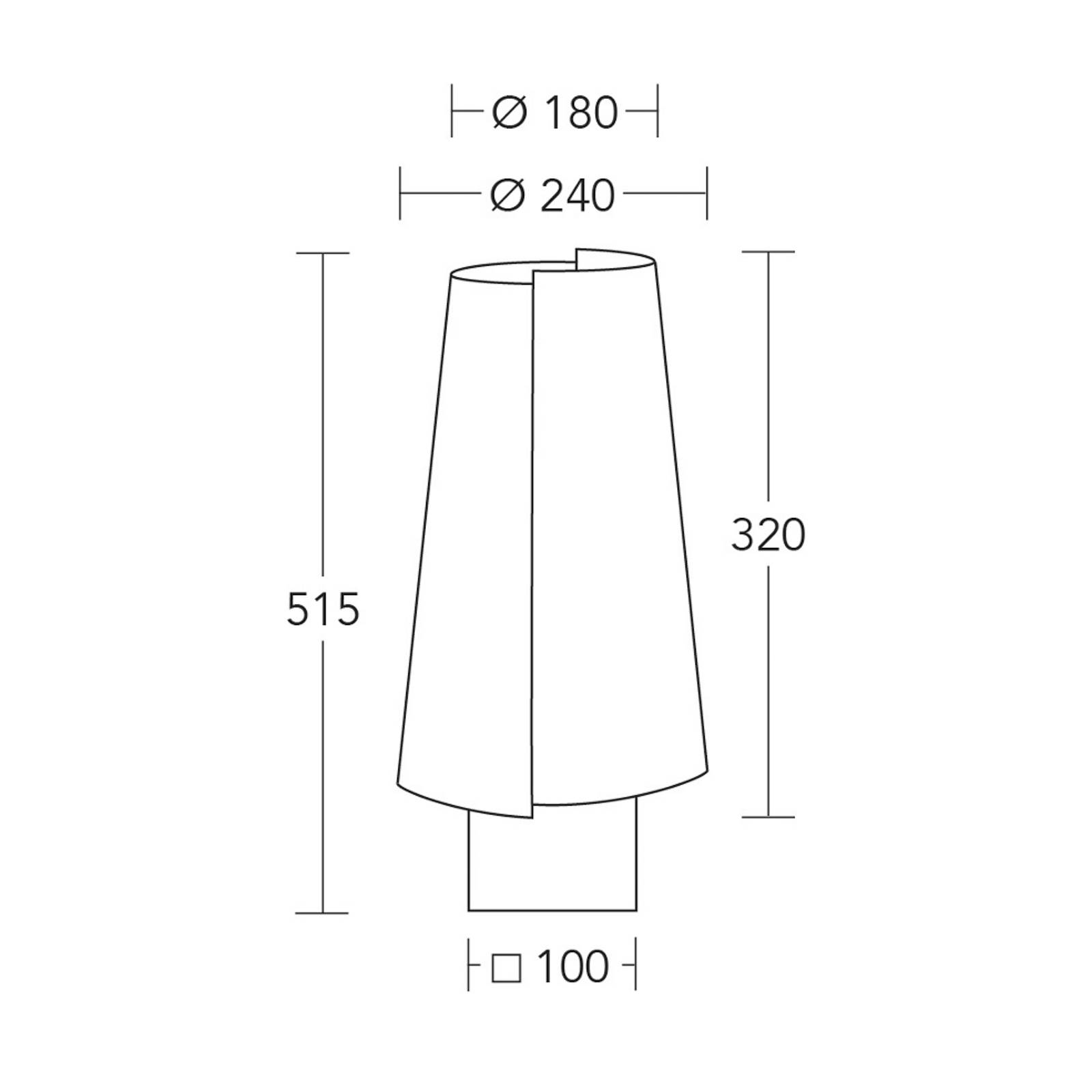 HerzBlut Lampe à poser Jojo, bois, brun/crème, 51,5 cm, E27