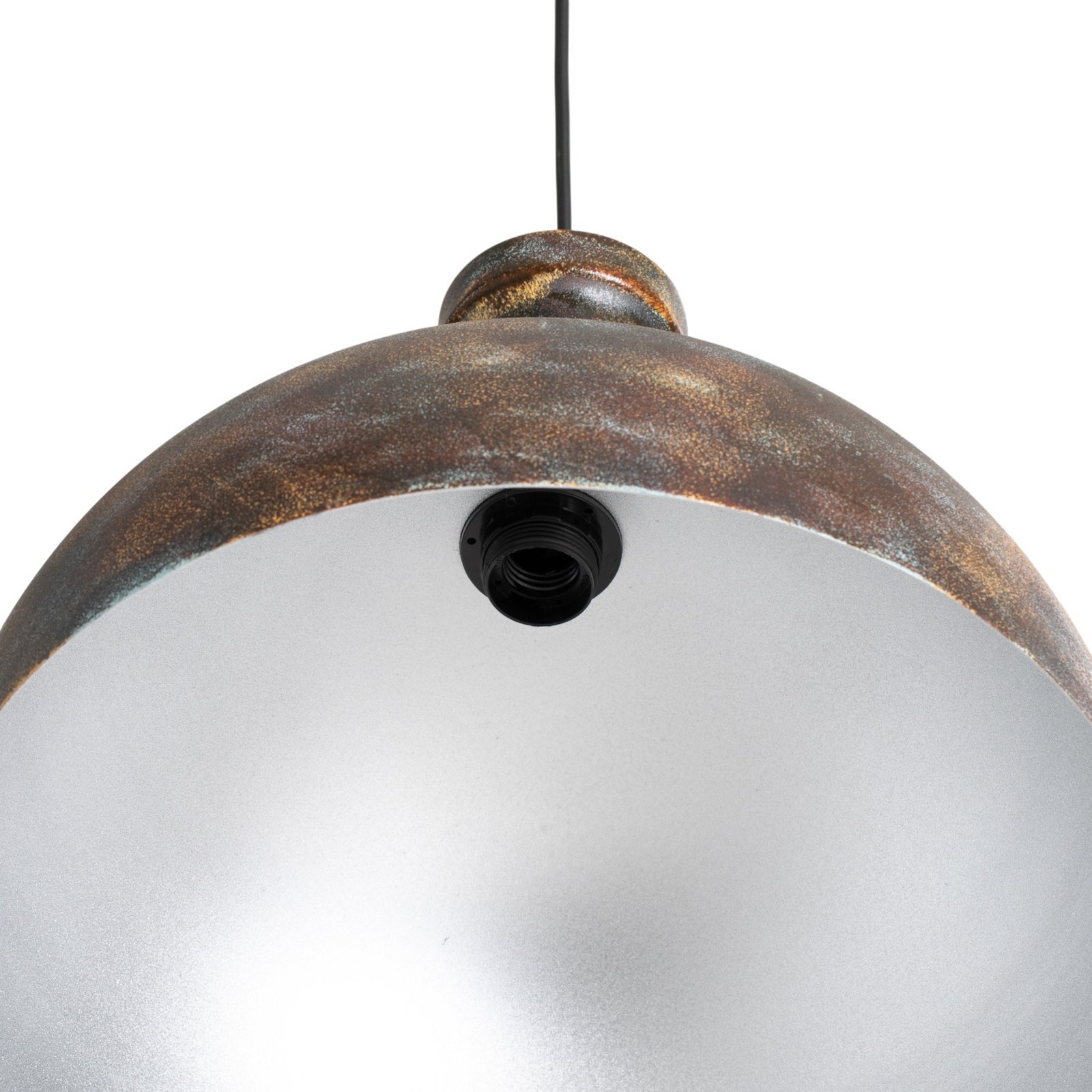 Candeeiro suspenso Saglam, 1 lâmpada, latão antigo, metal, Ø 40 cm