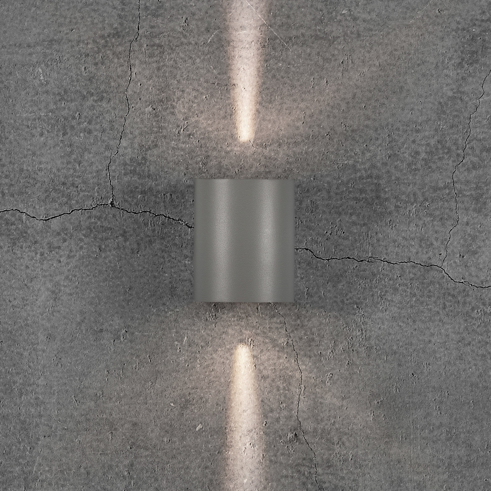 Utendørs LED-vegglampe Canto 2, 10 cm, grå