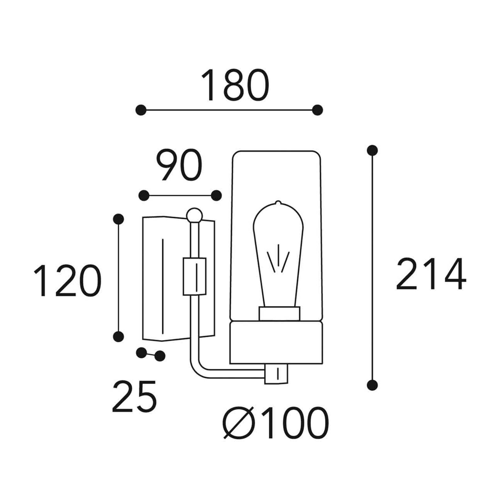 Silindar 3390 utendørs vegglampe messing/opal