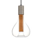 LZF Eris LED pendant lamp, glass, aluminium/cherry