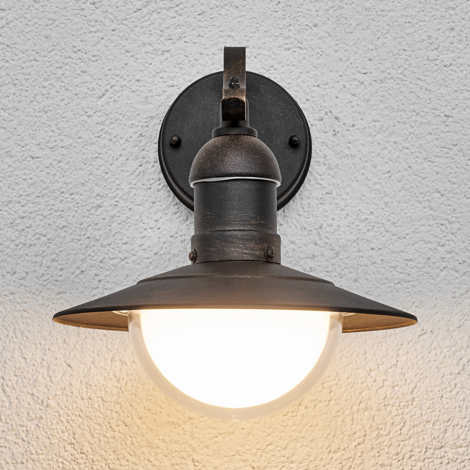 Lampada parete esterni LED Clea di aspetto antico