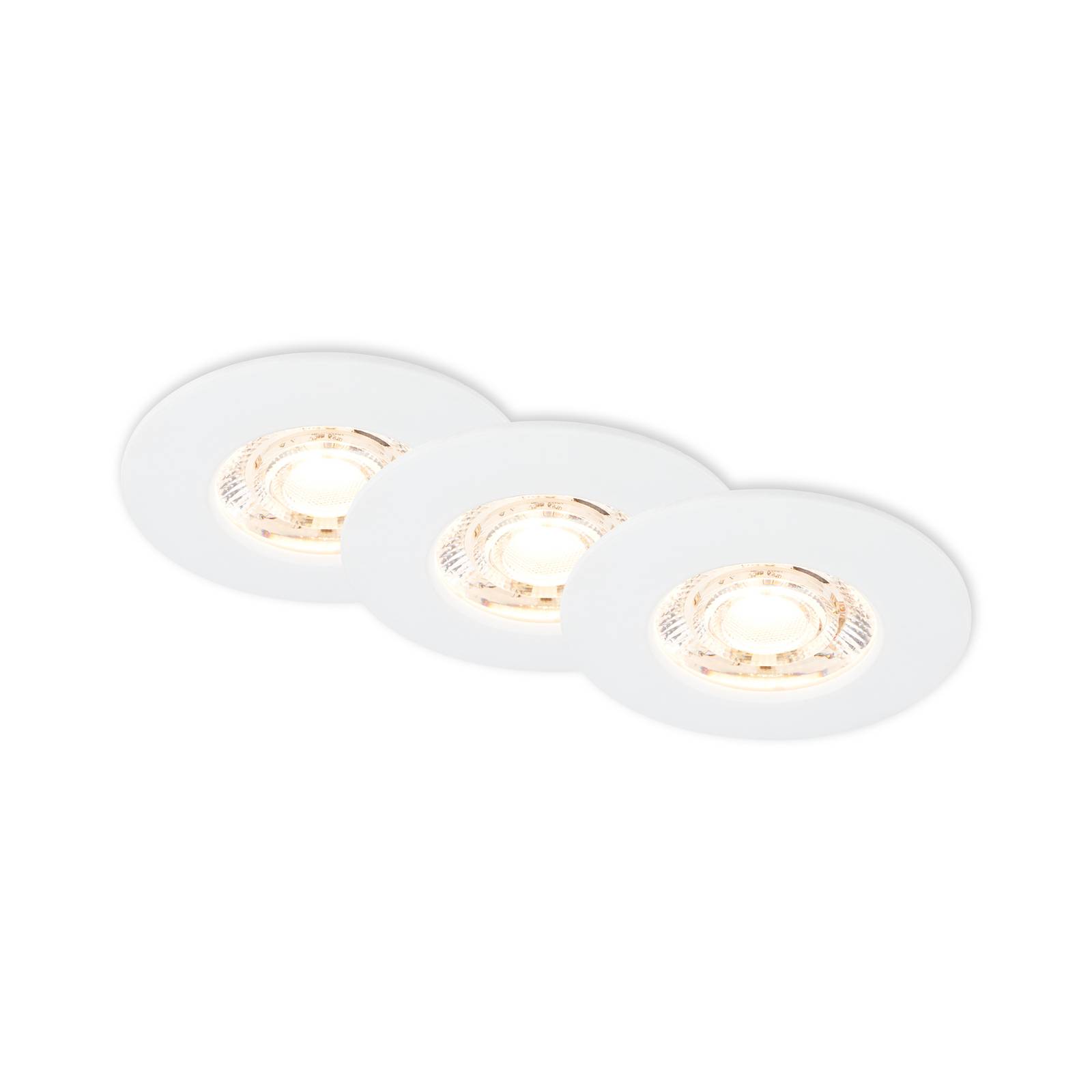 LED-Deckeneinbauspot Kulana Mini IP44 3er weiß