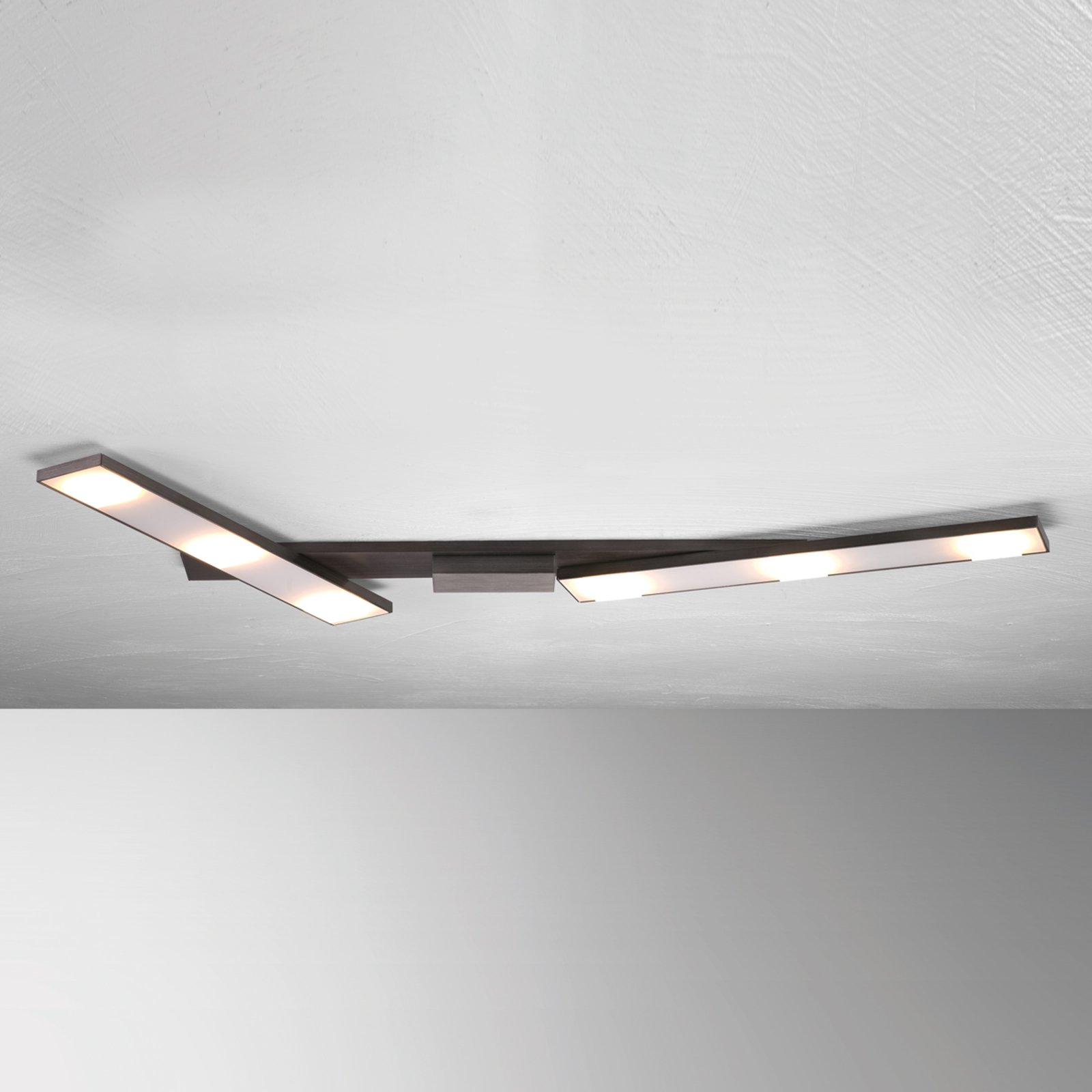 BOPP Pivotable LED ceiling lamp Slight, anthracite, for Living / Dining Room, aluminium, 8.7 W, energy efficiency: A+, L: 115 cm, H: 3.5 cm