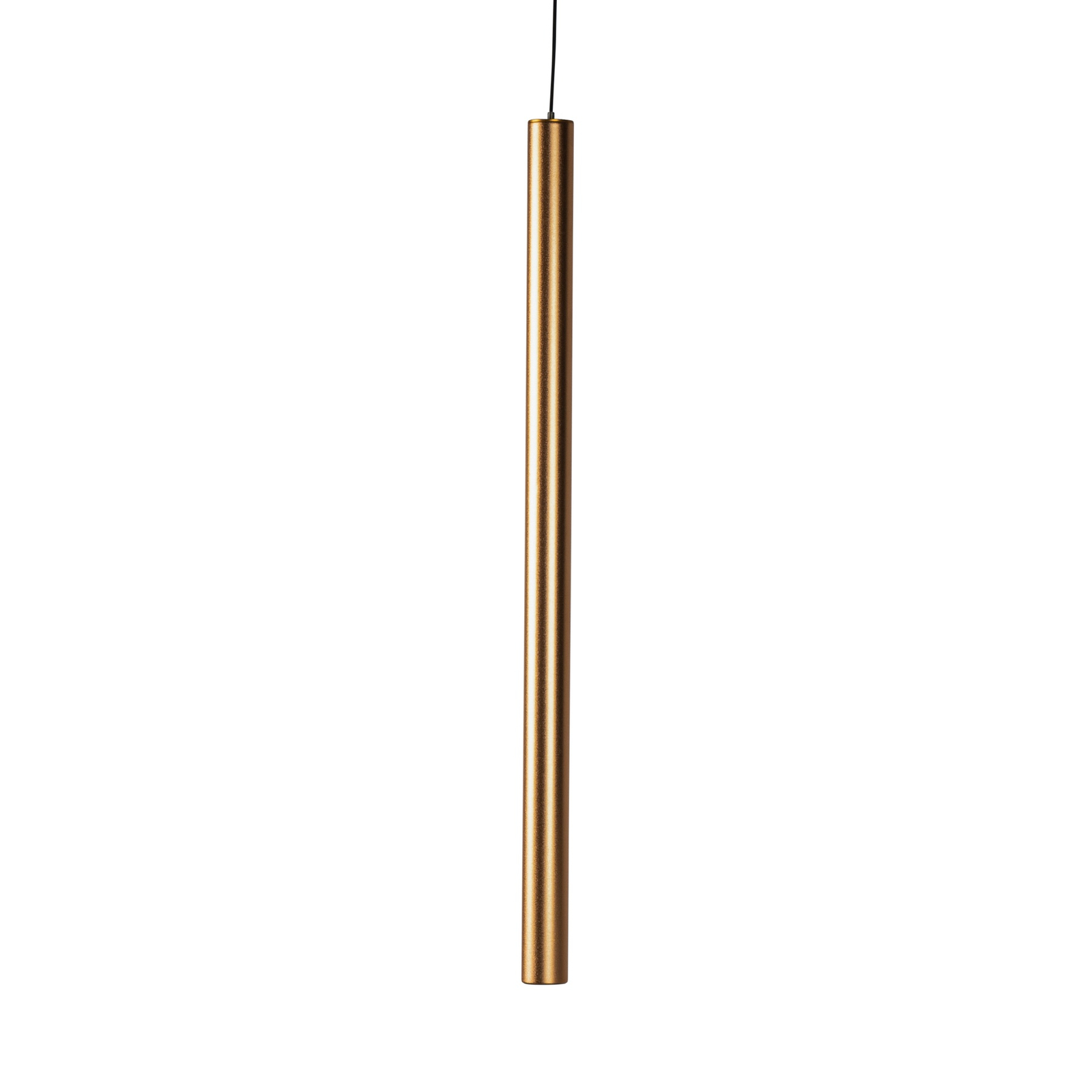 Lindby LED pendant light Lumaro, gold, Ø 3 cm, aluminium, 48V