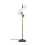 Faze floor lamp, gold-coloured, glass, 130 cm, 4-bulb, E27