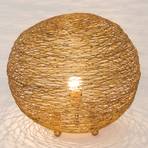 Lámpara de mesa Campano dorado, 40 cm de diámetro
