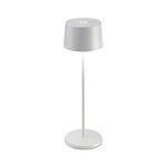 Zafferano Olivia 3K lampada da tavolo ricaricabile IP65 bianco