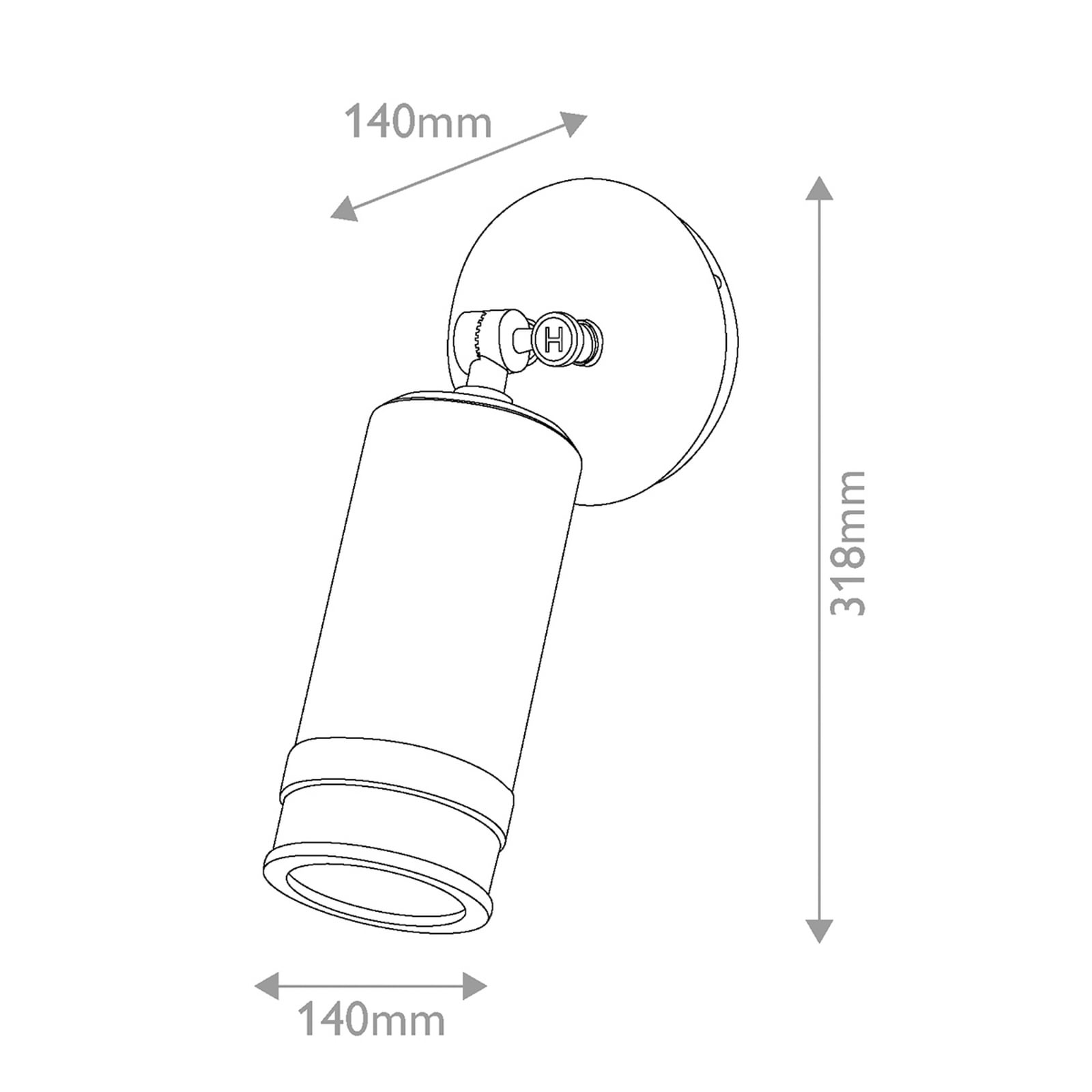 Candeeiro de parede exterior Pratt em latão envelhecido, 14 cm, IP44, GU10-LED Candeeiro de parede exterior Pratt em latão envelhecido, 14 cm, IP44, GU10-LED