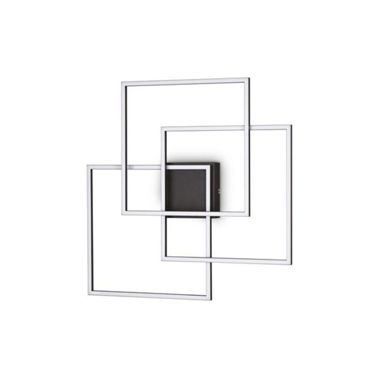 Ideal Lux LED nástenné svietidlo Frame black 3-light 59 x 59,5 cm