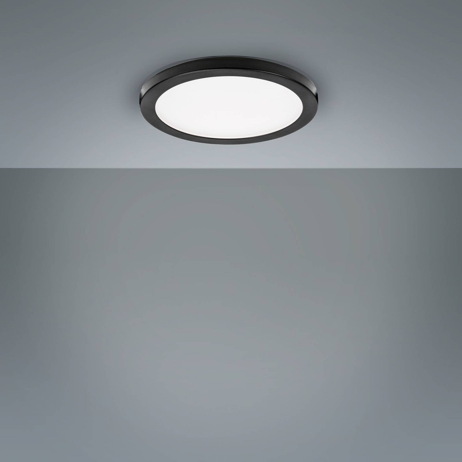 LIGHTME Aqua Plano LED indbygningslampe IP44, sort
