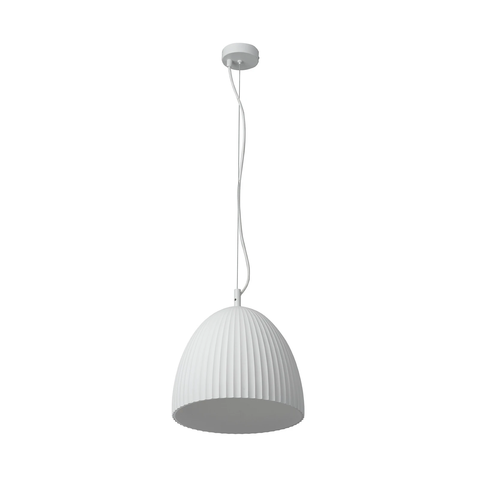 OSRAM Κρεμαστή λάμπα Decor Plaster Routes Bell, λευκή, γύψος, E27
