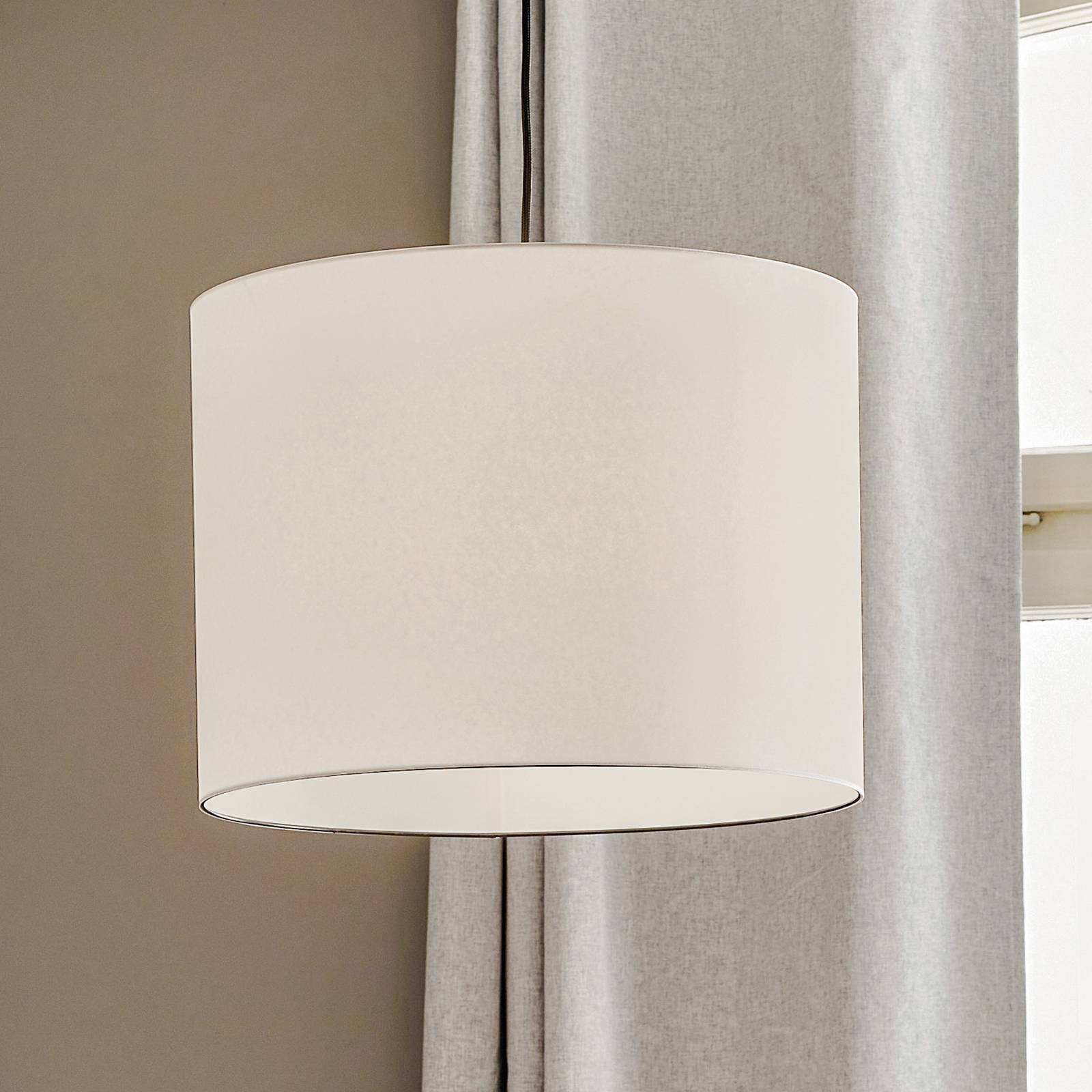 E-shop Textilná závesná lampa Harris, tienidlo biele