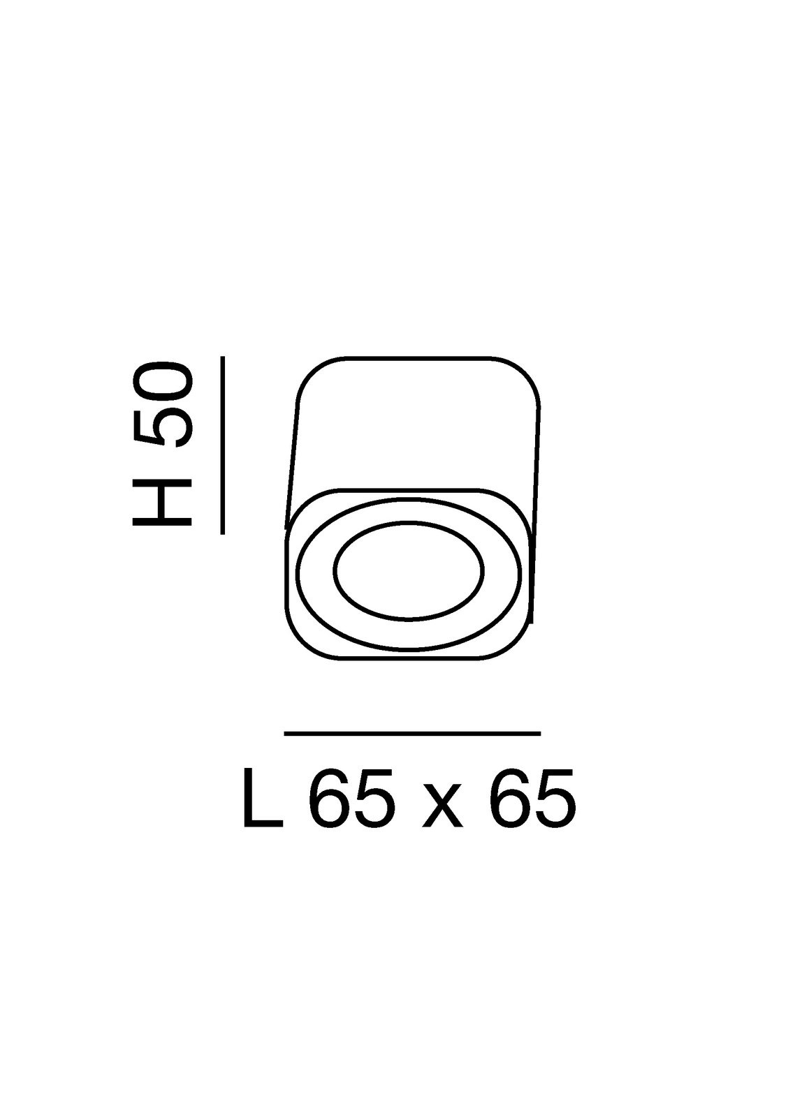 Eckiges LED-Downlight Palmi