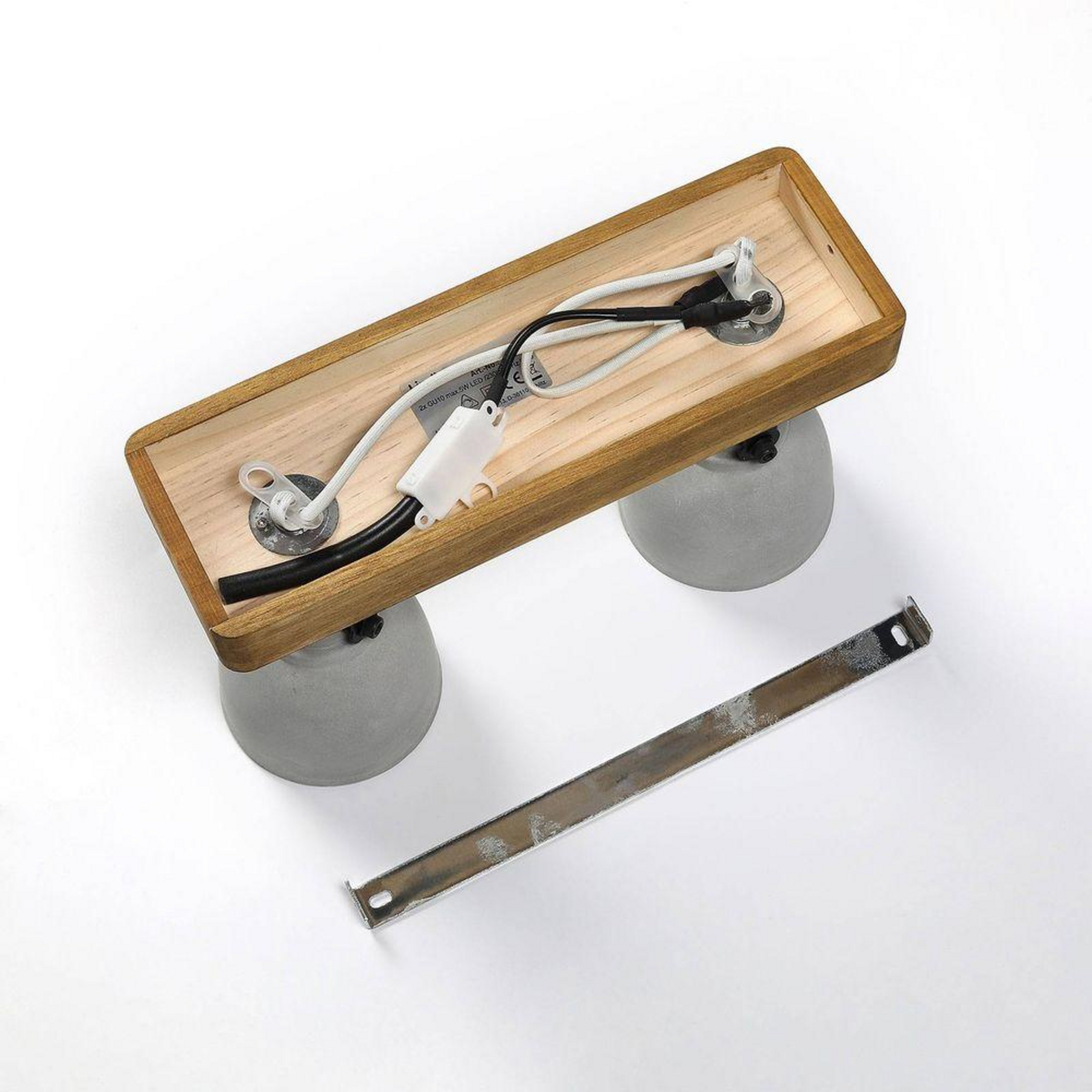 Mirka 2 Kattovalaisin Grey/Dark Wood - Lindby