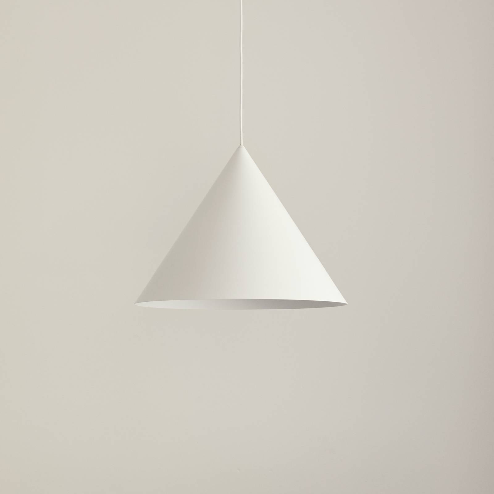 Lampa wisząca FRANDSEN Benjamin, Ø 46 cm, biała