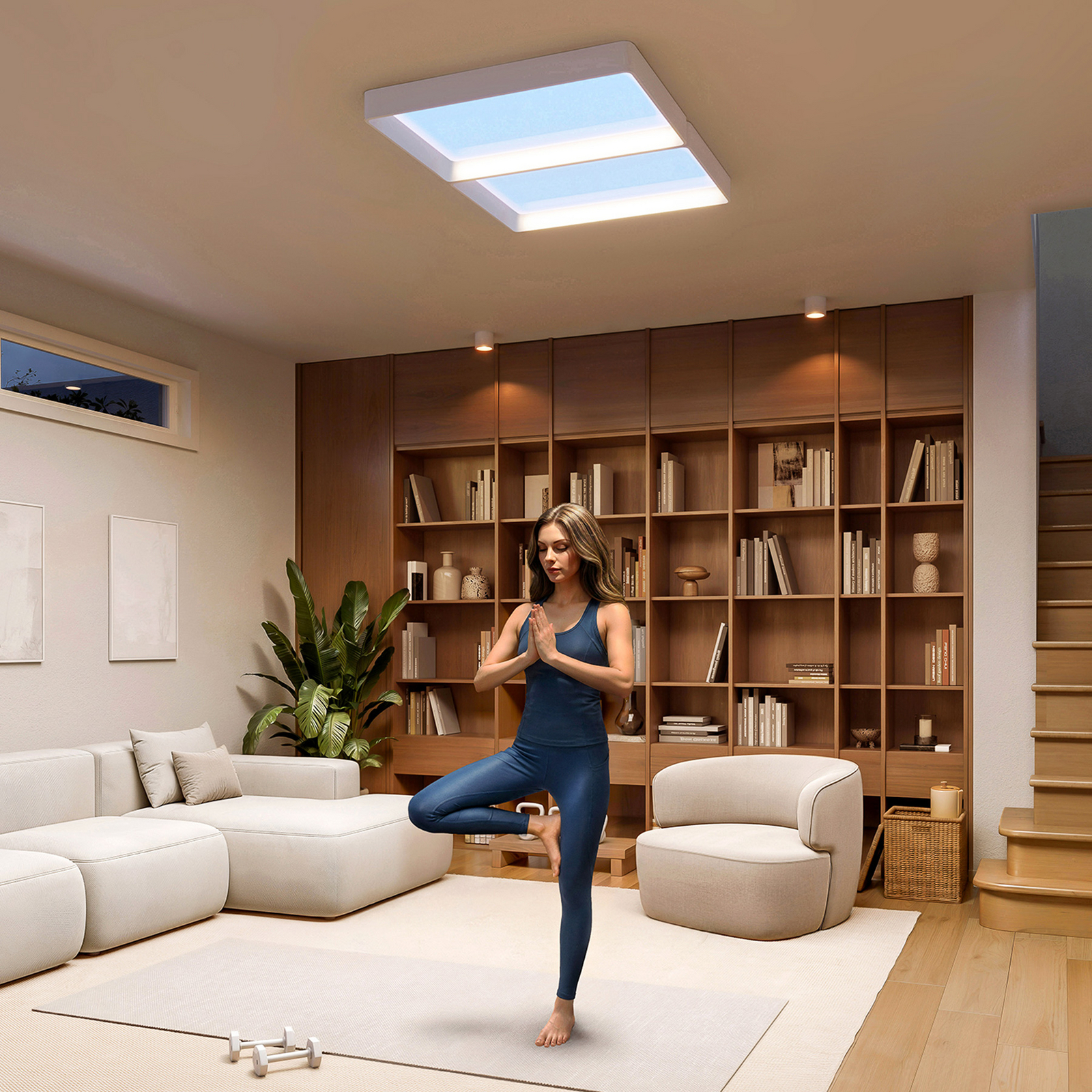 Plafonnier Philips SKYLIGHT VITA UP, 68 x 45 cm, blanc, CCT, IP44 Plafonnier Philips SKYLIGHT VITA UP, 68 x 45 cm, blanc, CCT, IP44