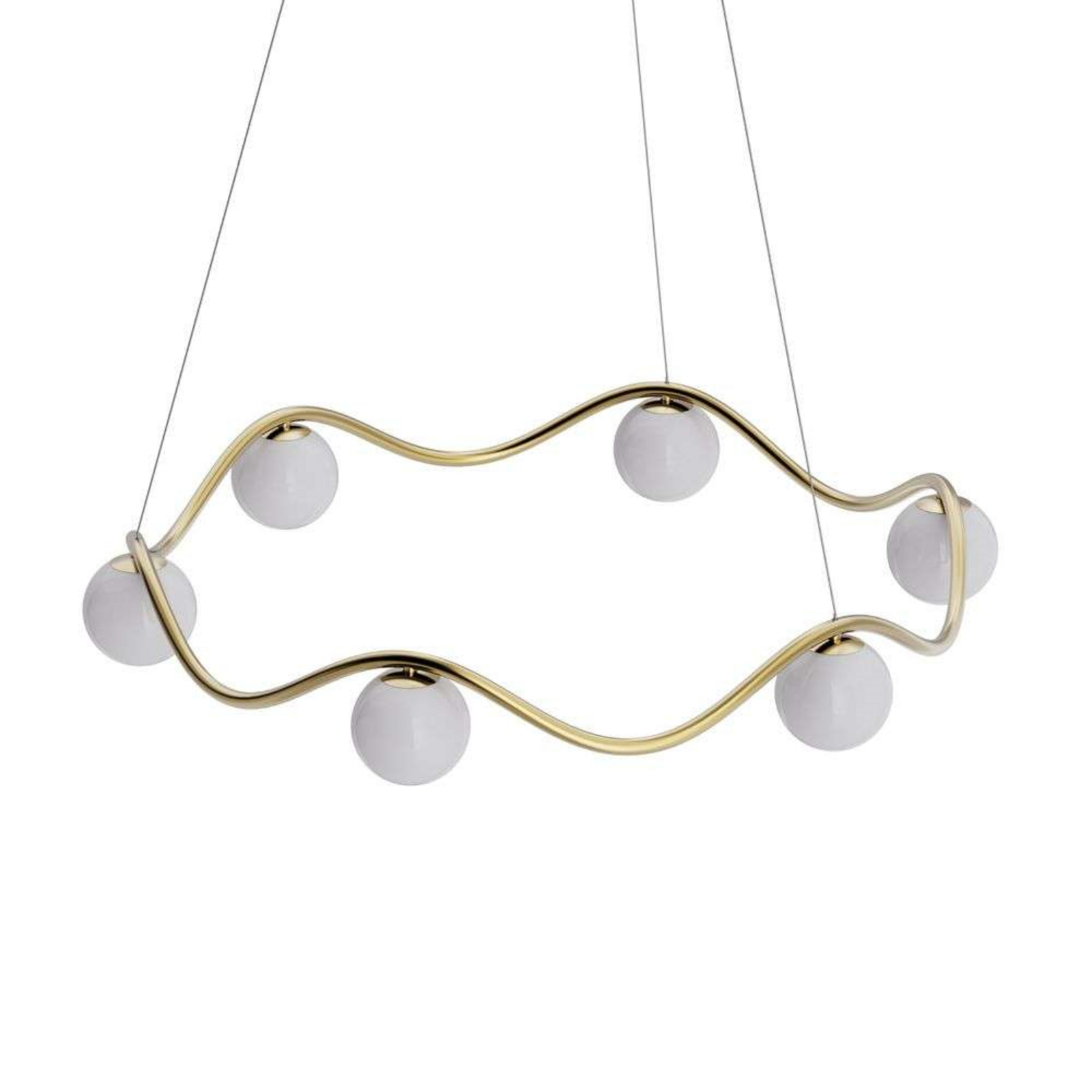 Circle of Life Lustră Pendul Ø91 Brass/Opal - Rebello Decor