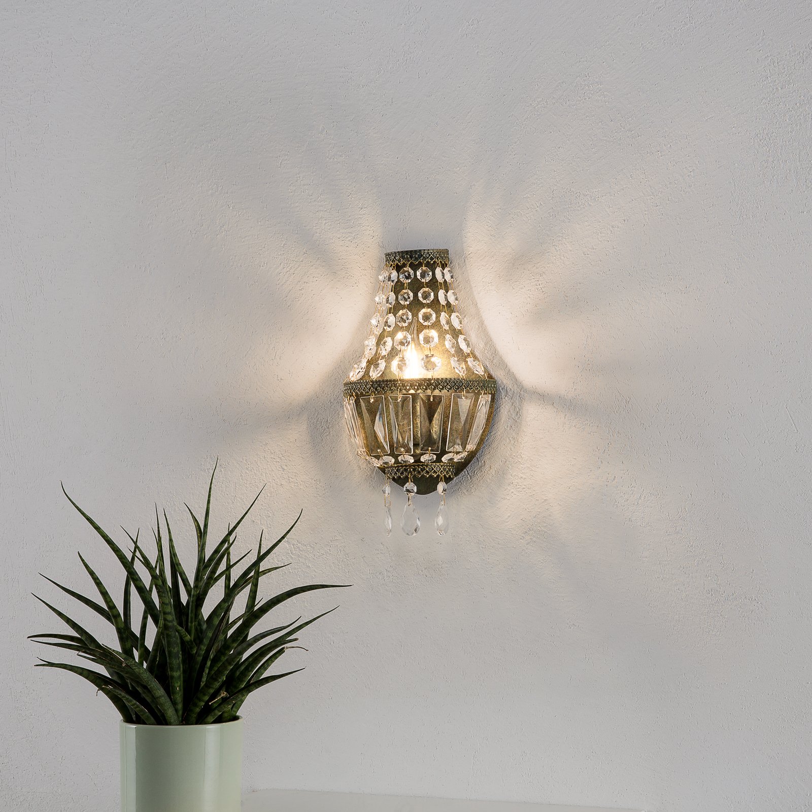 Crystal wall light CUPOLA