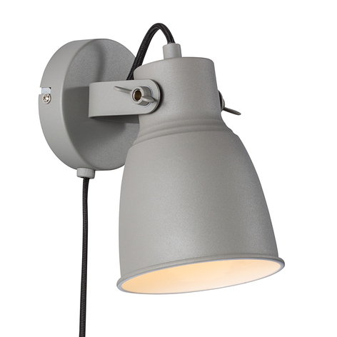 Lampa ścienna Adrian z kablem i wtyczką