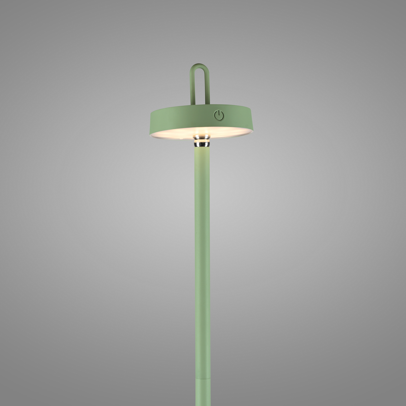 JUST LIGHT. Akumulatorowa lampa stojąca LED Amag, zielona, żelazo, IP44