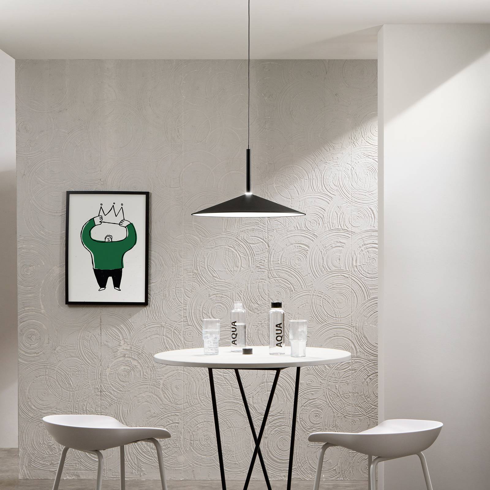  Luce Ambiente Design Żyrandol Led Khan, Czarna, ø 48 Cm, Metal, Cct 