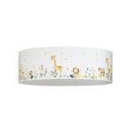 Plafonnier Kids Print, multicolore/blanc, Ø 50 cm, tissu - Duolla