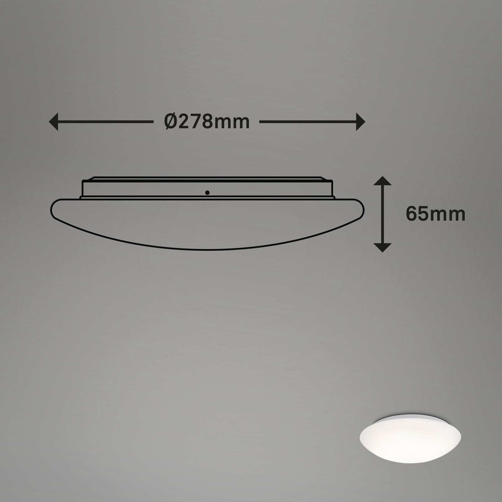 LED plafondlamp IP44 4.000K Ø28cm