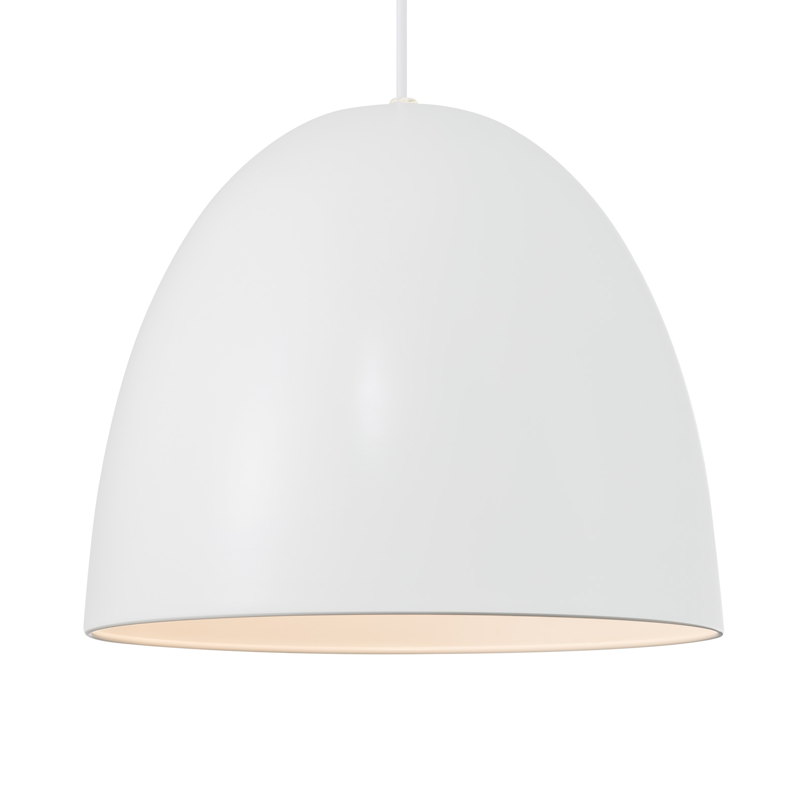 Nordlux Alexander pendant lamp with metal lampshade, white, for Living / Dining Room, metal, E27, 40 W, energy efficiency: A++, H: 26 cm