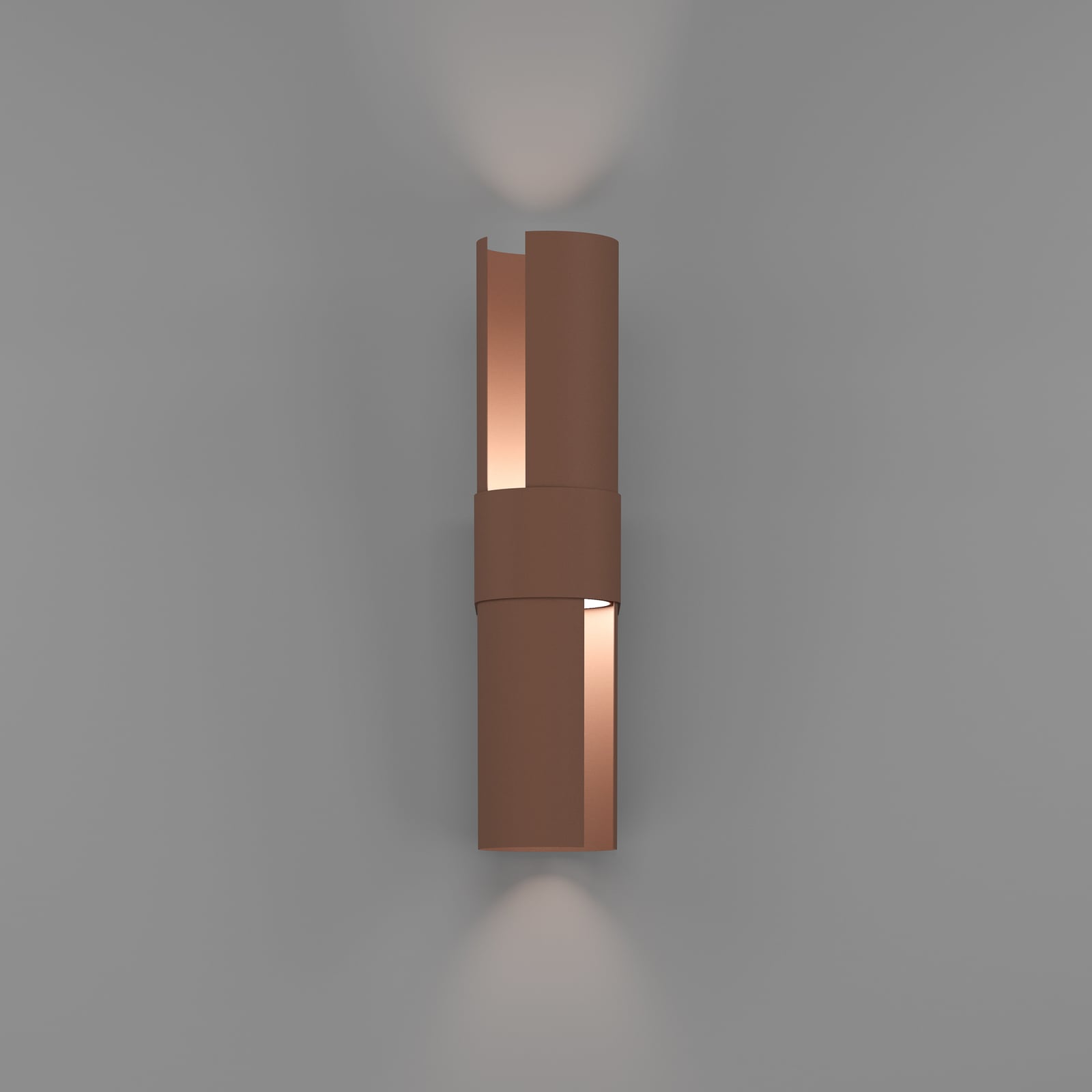 Montelauro LED vanjska zidna svjetiljka, boje hrđe, visine 32 cm, metalna