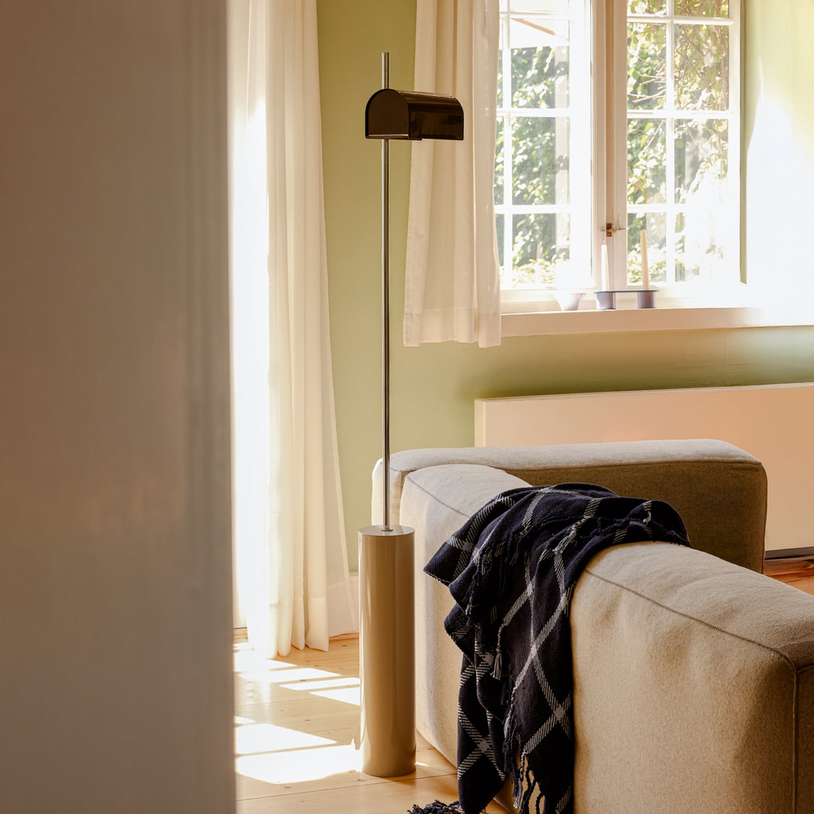 Couverture Flok bleu foncé 200 cm - Hübsch