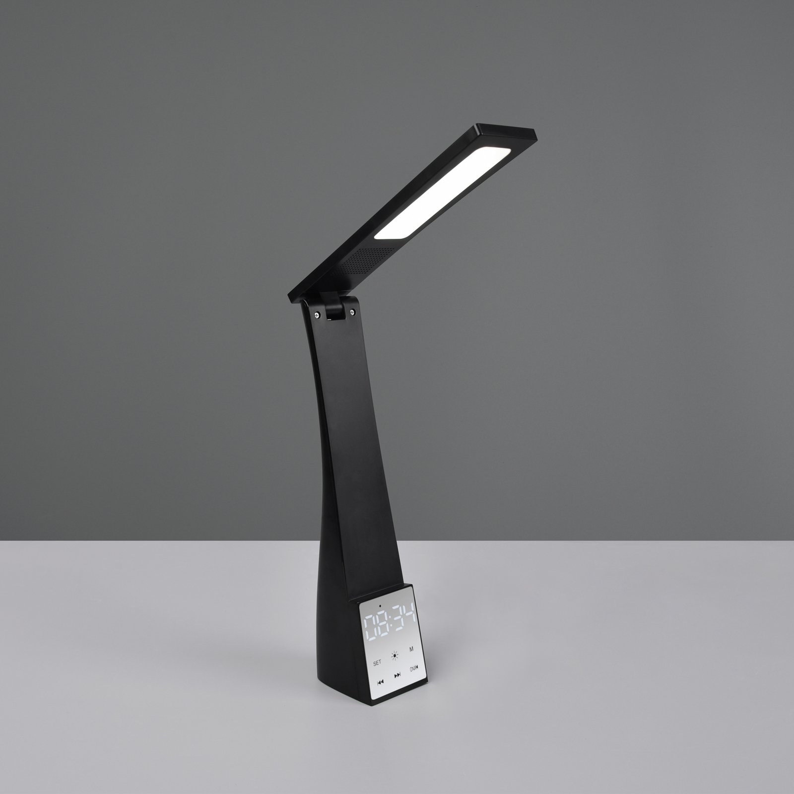 Linus LED desk lamp with a battery CCT, black