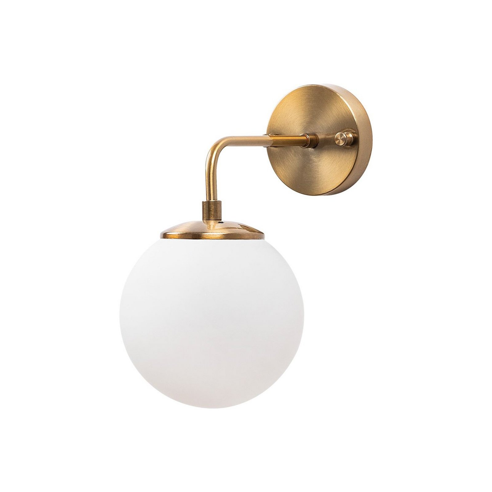 Wandlamp Viran, antiek goud, glas, hoogte 25 cm, E14
