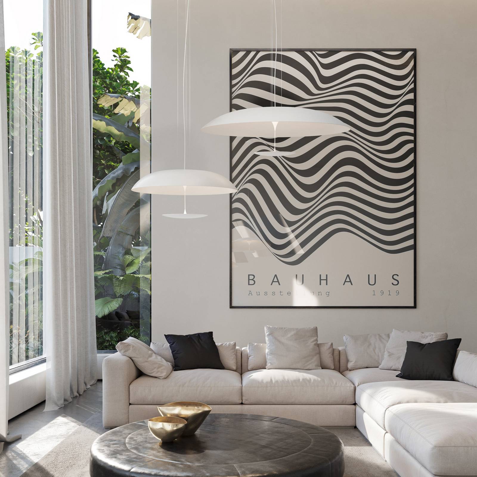 Karman Żyrandol LED BLANCO, Ø 60 cm, biały, metal