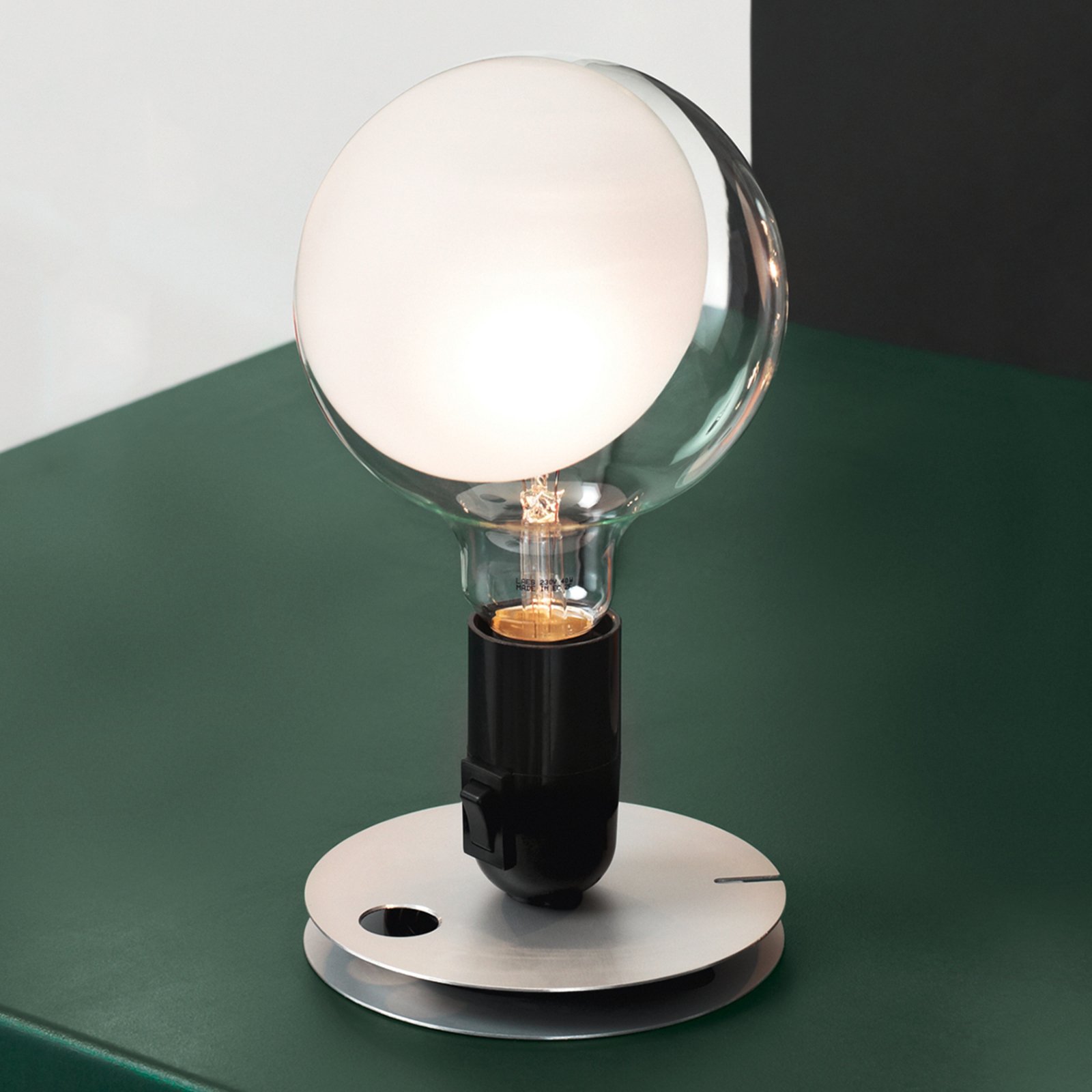FLOS Lampadina lampada LED da tavolo nero