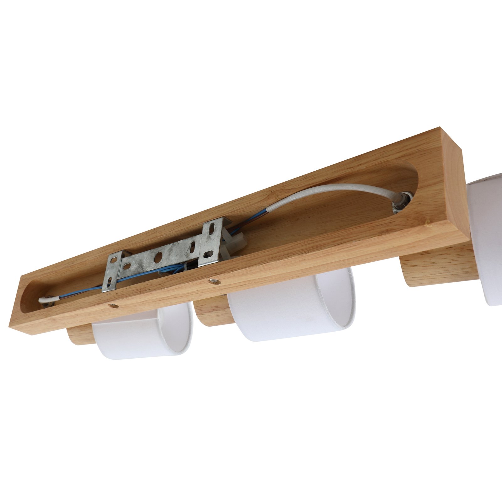 Wanessa 3 Lámpara de Techo Wood/White - Lindby