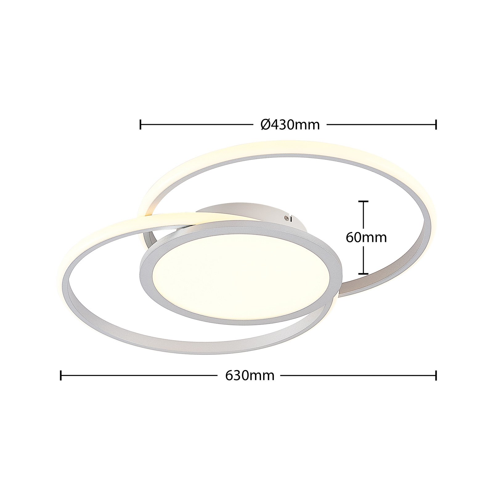 Senne Plafondlamp S Silver - Lucande