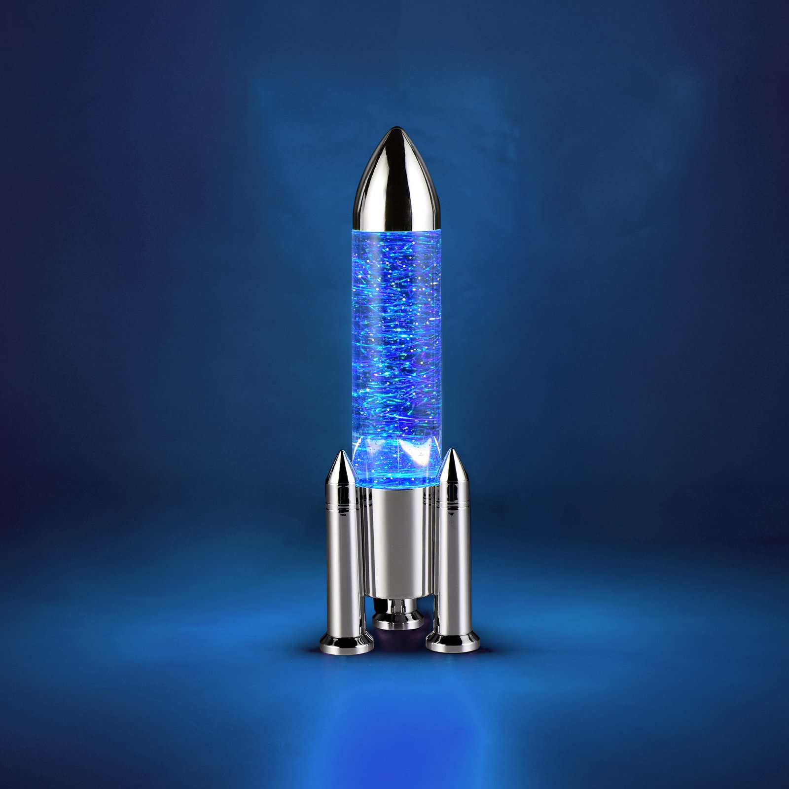 LED-bordslampa Apollo, titanfärgad, höjd 33 cm, RGB, USB