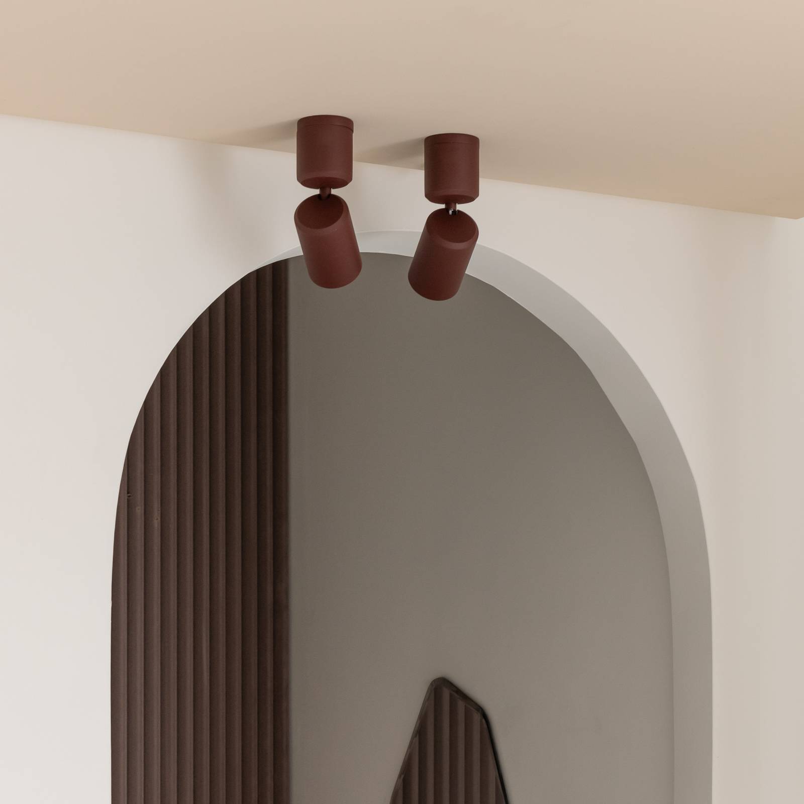 IT'S ABOUT ROMI Lampa sufitowa Milan w kolorze bordowym, Ø 6 cm, metal
