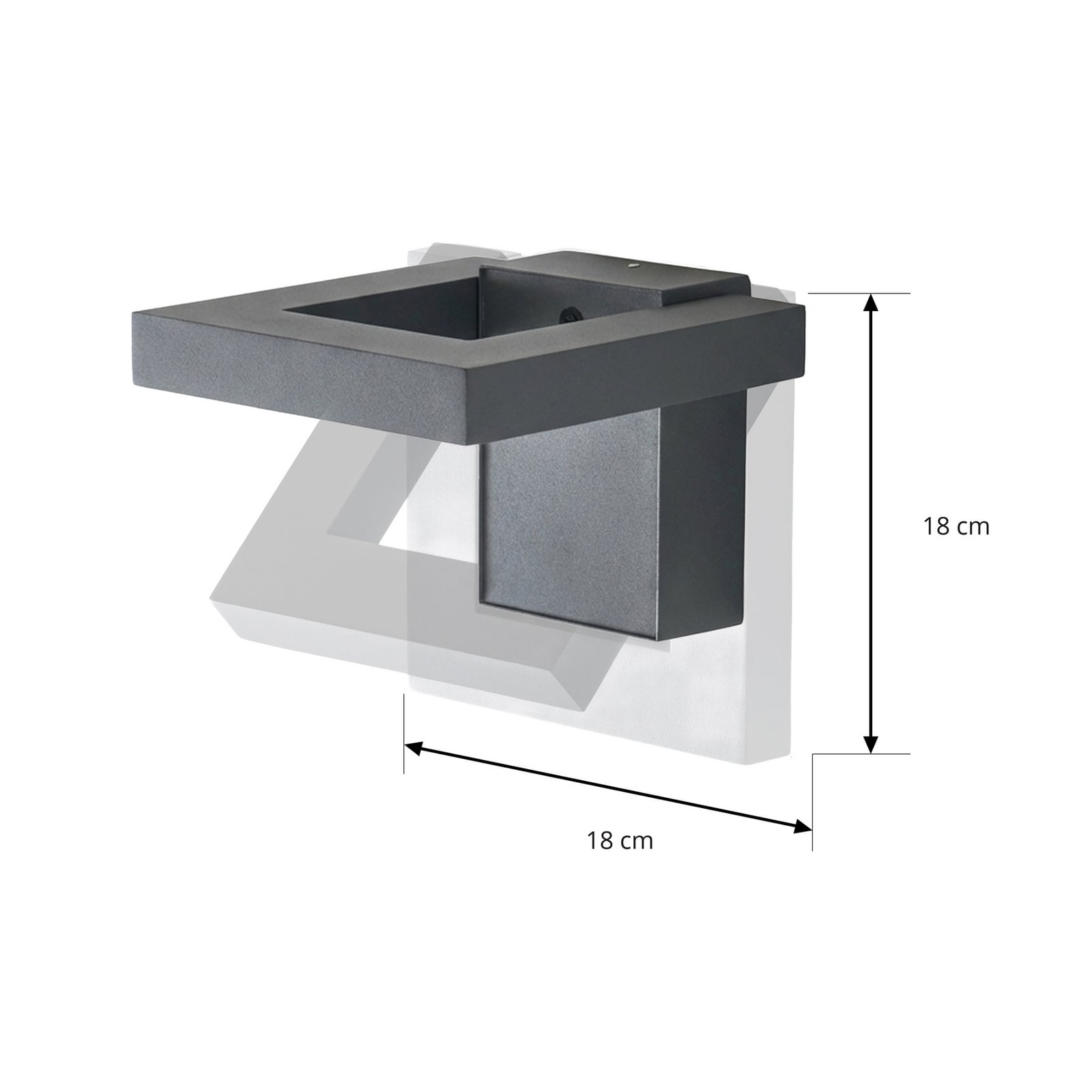 Lindby Candeeiro de parede exterior LED Orbin, cinzenta, inclinável, CCT, IP54